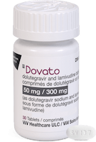 bottle of Dovato pills